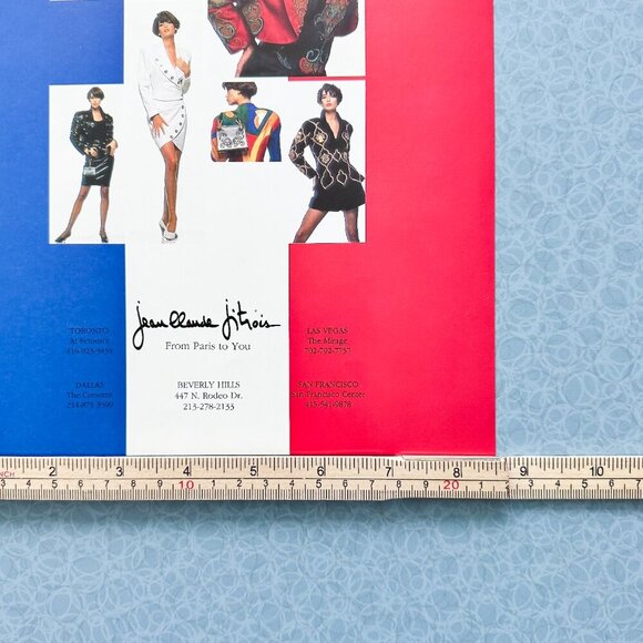 1990s Jitrois Gold Book Ad • Vintage Leather Fashion • Parisian Wall Art - Picture 5 of 6